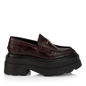 Alexander Wang Carter Leather Platform Loafers